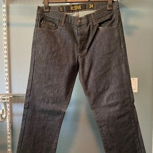 Active Ride Shop Dark Blue Men's Straight Jeans